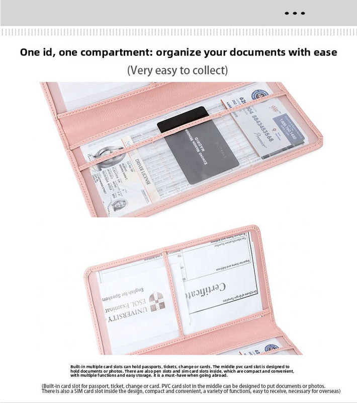 Car Registration and Insurance Holder Pink Glitter - Bling Vehicle Document Wallet with Secure Magnetic Strap - Slim Glove Box Organiser for Rego Papers & Travel IDs - Rose Pink