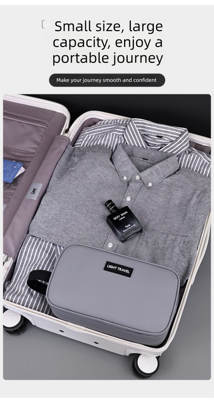 Large Waterproof Men's Toiletry Bag 3-Layer Travel Dopp Kit with Wet Dry Separation Portable Shower Organiser for Gym Business & Holiday Black