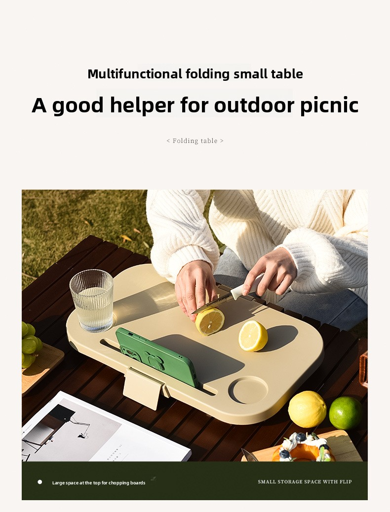 Collapsible Picnic Basket with Mini Table Lid Portable Folding Storage Crate with Cup Holders and Phone Stand Multi-Functional Outdoor Camping Sink Basin Green