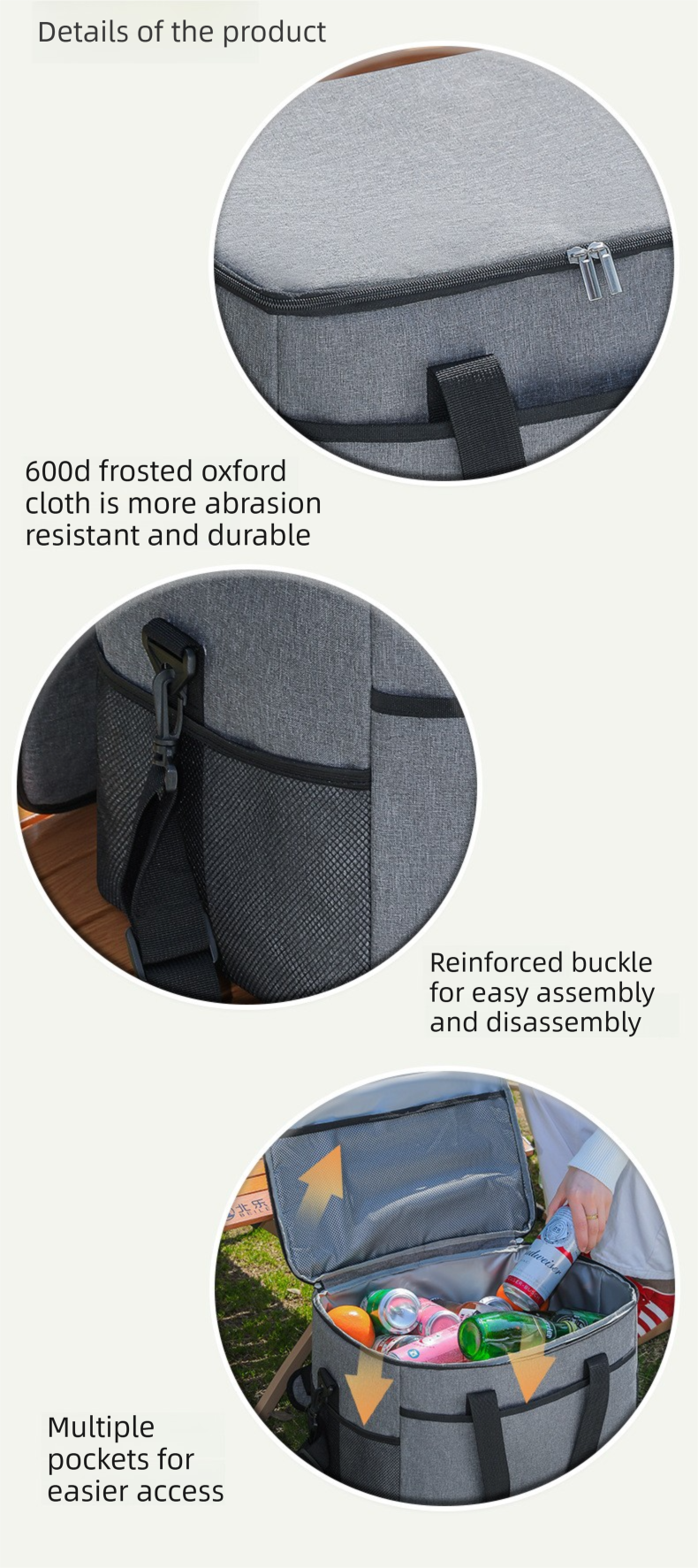 Small Insulated Lunch Bag 10L Cooler Tote Box with Shoulder Strap Leakproof Thermal Meal Prep Carrier for Work School Picnic Black