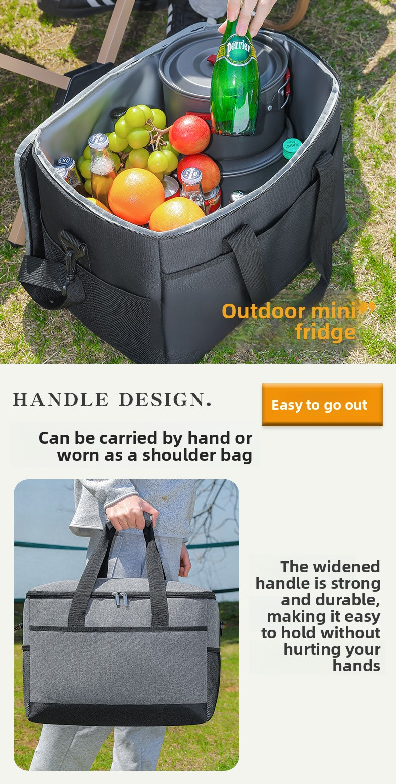 Small Insulated Lunch Bag 10L Cooler Tote Box with Shoulder Strap Leakproof Thermal Meal Prep Carrier for Work School Picnic Black