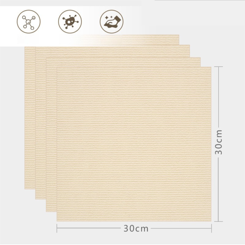 16 Pack Dark Grey Durable & Soft Self-Adhesive Carpet Tiles(30x30cm) - Interlocking Non-Slip Square Floor Mat for Bedroom, Office & Living Room