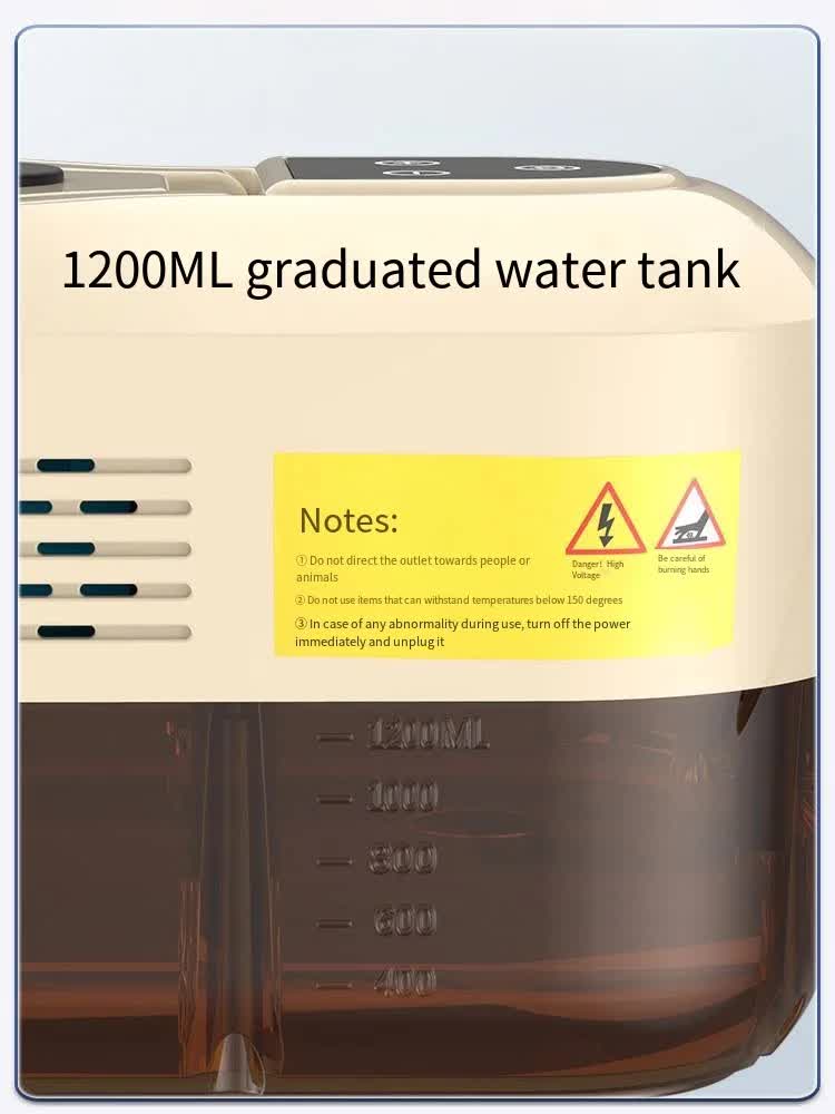 Beige 1500W High Pressure Steam Cleaner with Digital Display (3.5 BAR) - 1.2L Heavy Duty Steamer for Kitchen Grease, Grout, Car Detailing & Upholstery (AU Plug)