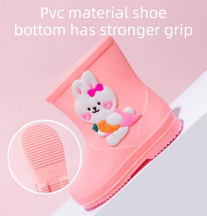 Cute Yellow Duck Kids Rain Boots with Removable Warm Cotton Liner - Waterproof Anti-Slip Toddler Wellies for Foot Length 13CM