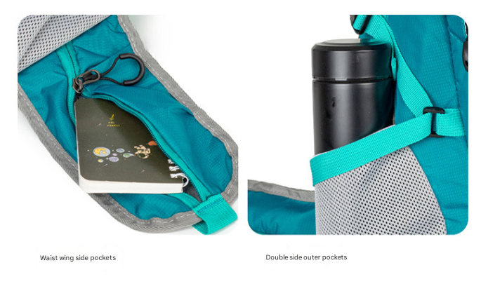 Green Professional Large Capacity Hiking Backpack - Waterproof Lightweight Outdoor Trekking Rucksack with Hydration Port and Emergency Safety Whistle