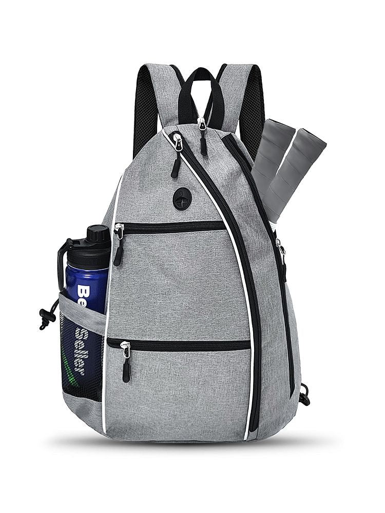 Grey Pickleball Multi-Sport Backpack β Oxford Fabric, Dual-Carry, Smart-Organized