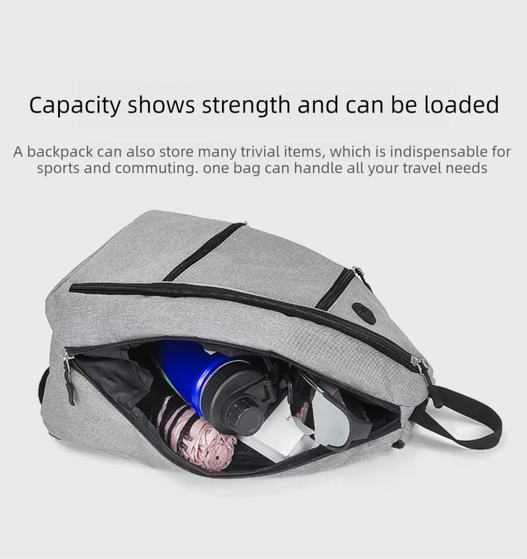 Grey Pickleball Multi-Sport Backpack β Oxford Fabric, Dual-Carry, Smart-Organized