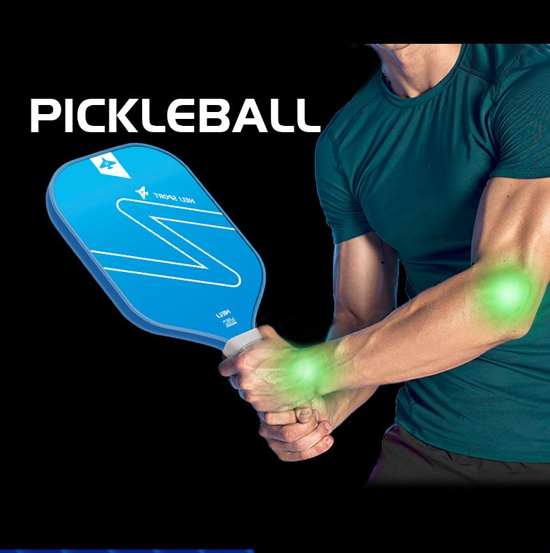 Green Gradient Pickleball Paddle Set - Fiberglass Paddles with PP Honeycomb Core, 2 Paddles 4 Balls & Carry Bag