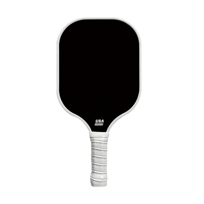 Black Fiberglass Pickleball Paddle - Lightweight 215g with Anti-Slip TPU Grip for Outdoor Sports