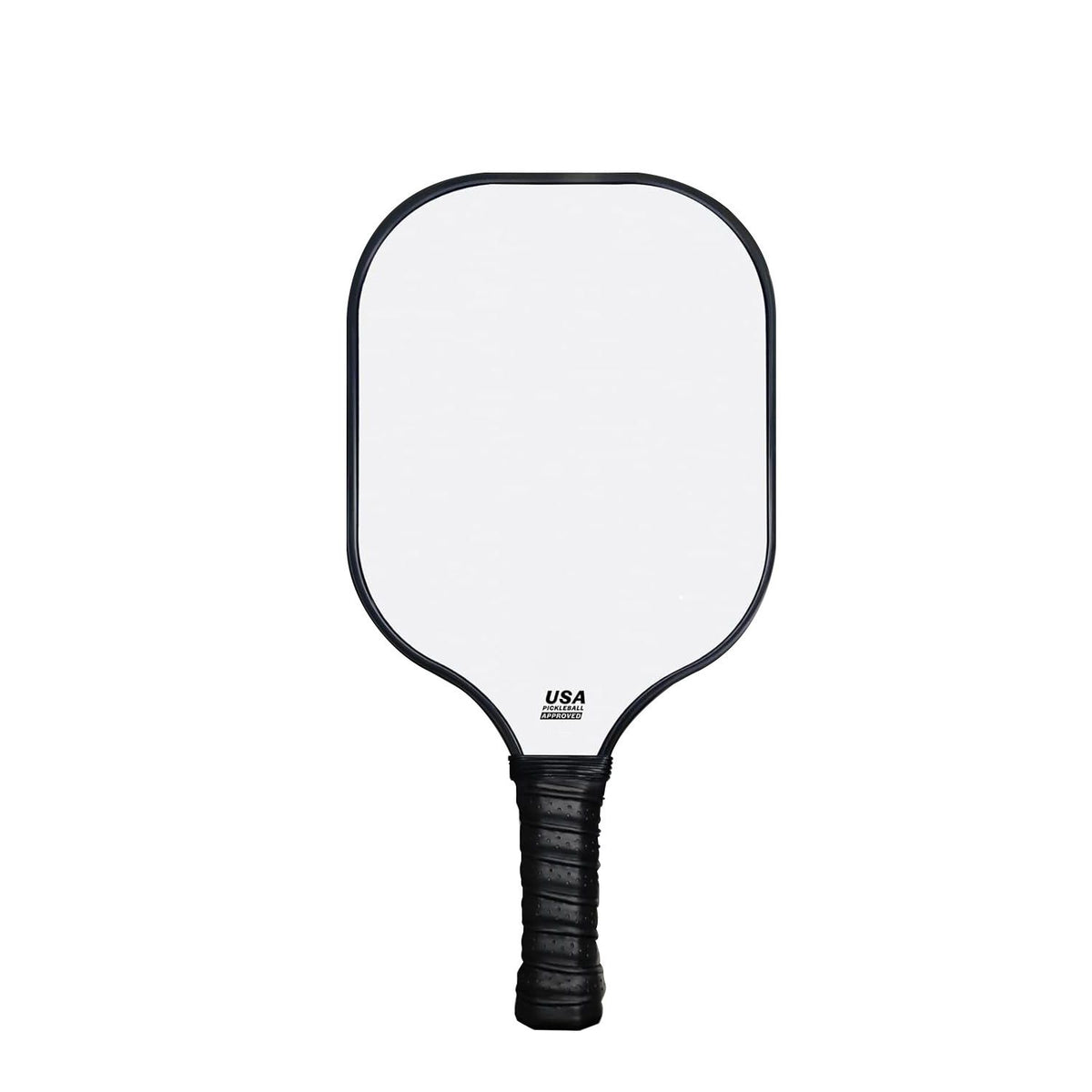 White Fiberglass Pickleball Paddle - Lightweight 215g with Anti-Slip TPU Grip for Outdoor Sports