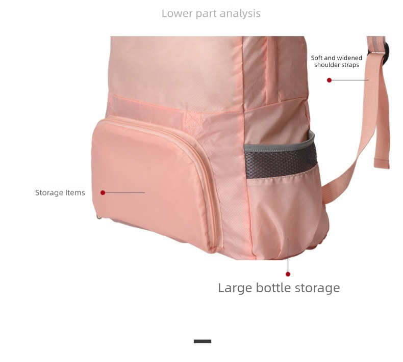 Beige Lightweight Foldable Backpack - Waterproof Polyester 3 Way Backpack and Tote Bag, 160g Packable Daypack for Hiking, Travel, Camping and Everyday Use