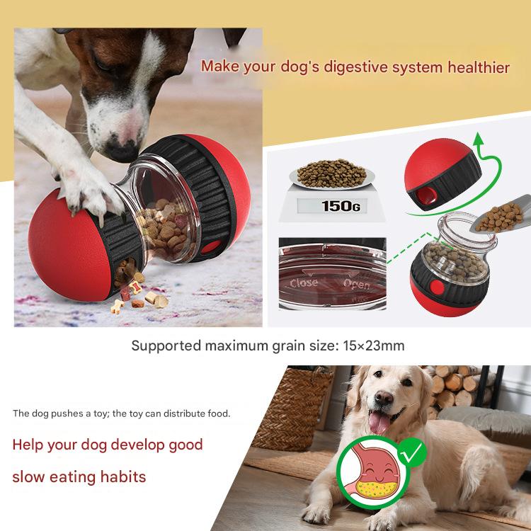2-Pack Small Slow Feeder Dog Toy – Red & Green Rolling Treat Dispenser Balls for Puzzle Feeding, Mental Stimulation, and Digestive Health(Size: L)