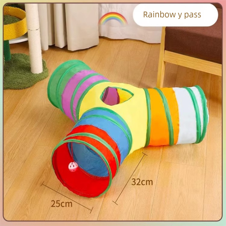 Cat Track Ball Toy β Wave-Shaped Wall Mount Puzzle for Indoor Cats, with Rolling Balls and Suction Cups(Y-shaped)