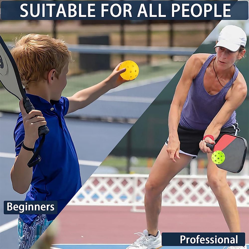 12-Pack Light Blue Professional Outdoor Pickleballs in Deluxe Gift Box - Seamless Crack-Resistant 40-Hole Training Balls Set