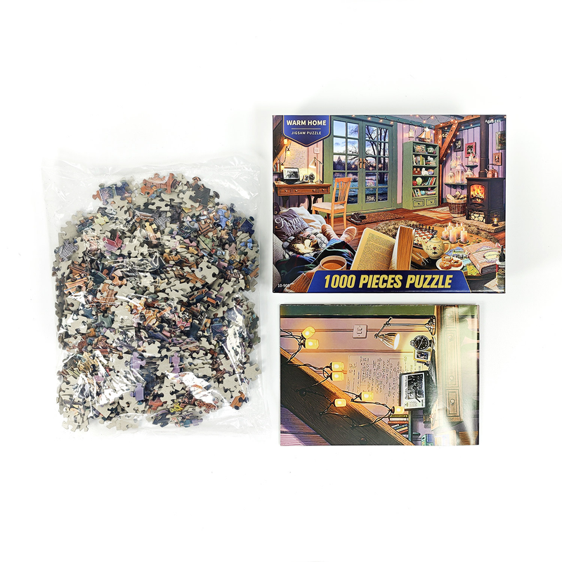 2 PCS 1000 Piece Jigsaw Puzzle for Adults - Animal & Landscape Art Design, Stress Relief Brain Game - Premium Quality Paper Puzzle for Teens Adults Ages 14+ 【Space+home】