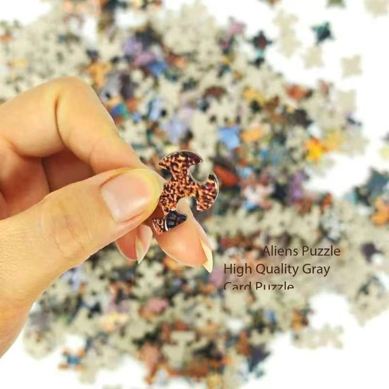 2 PCS 1000 Piece Jigsaw Puzzle for Adults - Animal & Landscape Art Design, Stress Relief Brain Game - Premium Quality Paper Puzzle for Teens Adults Ages 14+ 【Space+lake】