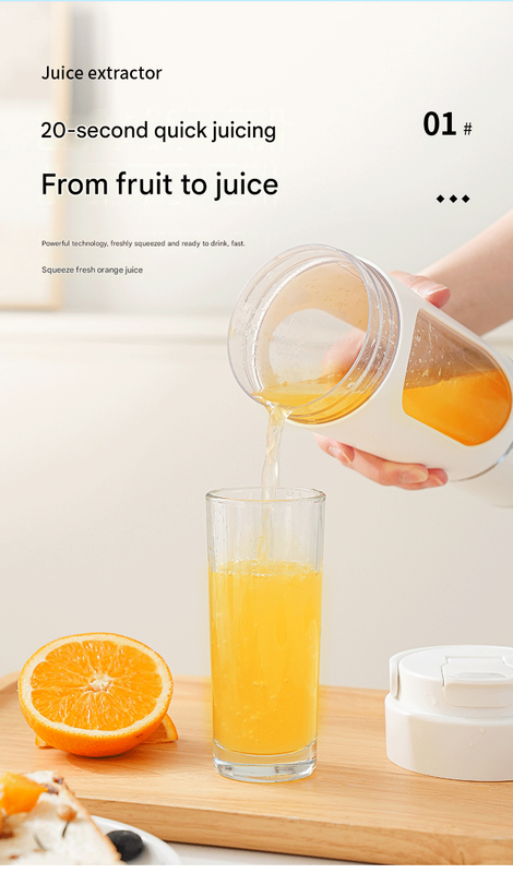 Yellow 3.7V Portable Blender 700ml Wireless Juicer Cup - 12 Blade USB Rechargeable Smoothie Maker with LED Display - Personal Fruit Mixer with Safety Lock - BPA Free Travel Blender for Home Office Outdoor