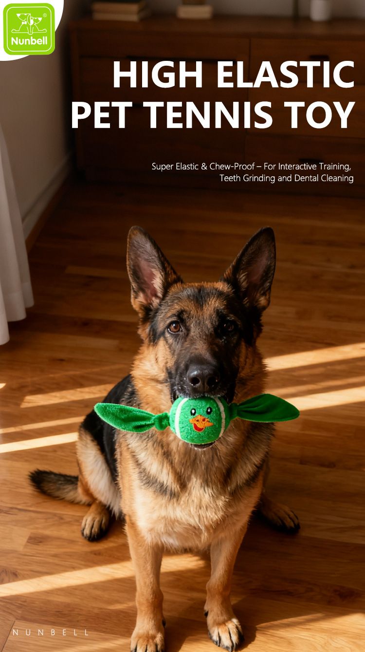 3-Piece Set High Elastic Pet Tennis Toy - Chew-Resistant Dog Ball with Plush Animal Designs for Interactive Play, Teeth Grinding & Dental Cleaning, Synthetic Fiber & Rubber, 80g Lightweight, Ideal for Small to Large Dogs-Designs: Duck and Owl and Pengui