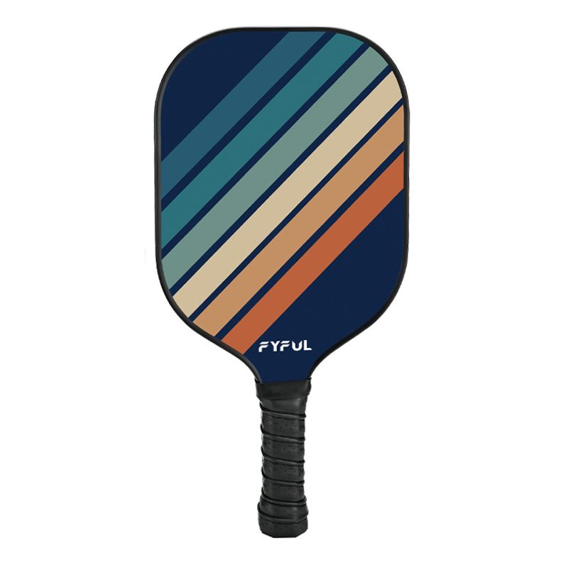 Black + Blue + Yellow Striped Fiberglass Pickleball Paddle β Ultra Lightweight Pickleball Racket for Outdoor Play with Large Sweet Spot, Shock-Absorbing Silicone Grip and TPU Edge Guard