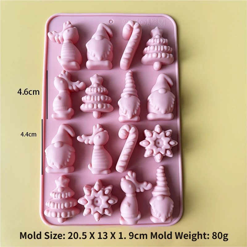3-Piece Christmas Non-Stick Silicone Baking Mould Set of Santa, Reindeer, Gingerbread Man & Bell Shapes for Chocolate, Candy, and Mousse Dessert - Easy to Release and Clean, Ideal Making Tools for Christmas in July, Winter Christmas & Secret Santa Gift