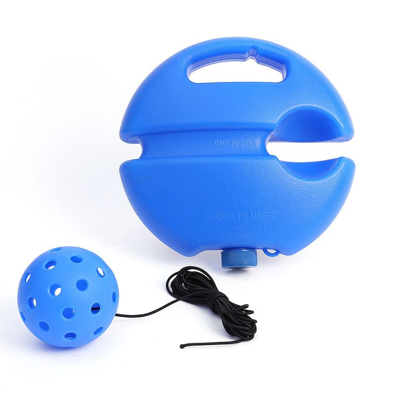 4-piece Blue Complete Pickleball Training Set Pickleball Starter Training Kit with Paddle Ball Retriever Rebound Trainer and Practice Ball