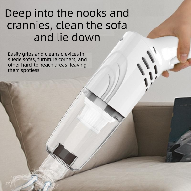 2-piece Home Cleaning Bundle - Purple UV Mattress Mite Vacuum Cleaner & White Cordless Handheld Stick Vacuum Set, Wireless Rechargeable Home Car Pet Hair Cleaning Kit
