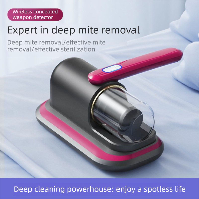 2-piece Home Cleaning Bundle - Red UV Mattress Mite Vacuum Cleaner & White Cordless Handheld Stick Vacuum Set, Wireless Rechargeable Home Car Pet Hair Cleaning Kit