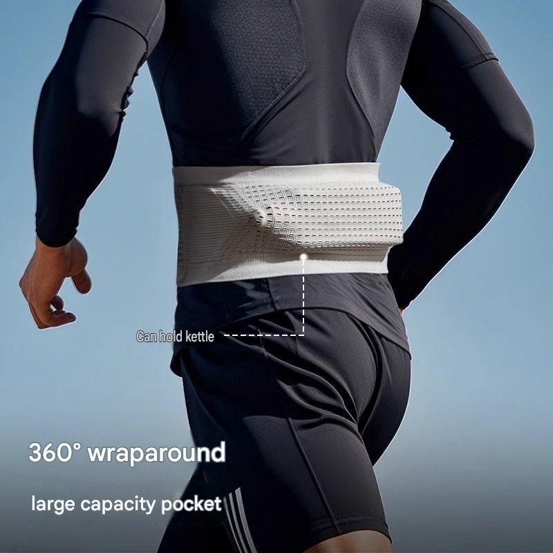 Comfortable Outdoor Sports Set-Black S Size Running Waist Belt and Black S Size High-Waisted Yoga Leggings - Breathable Spandex Blend, Side Pockets for Phone and Keys, Lightweight Fitness Gear for Running and Gym
