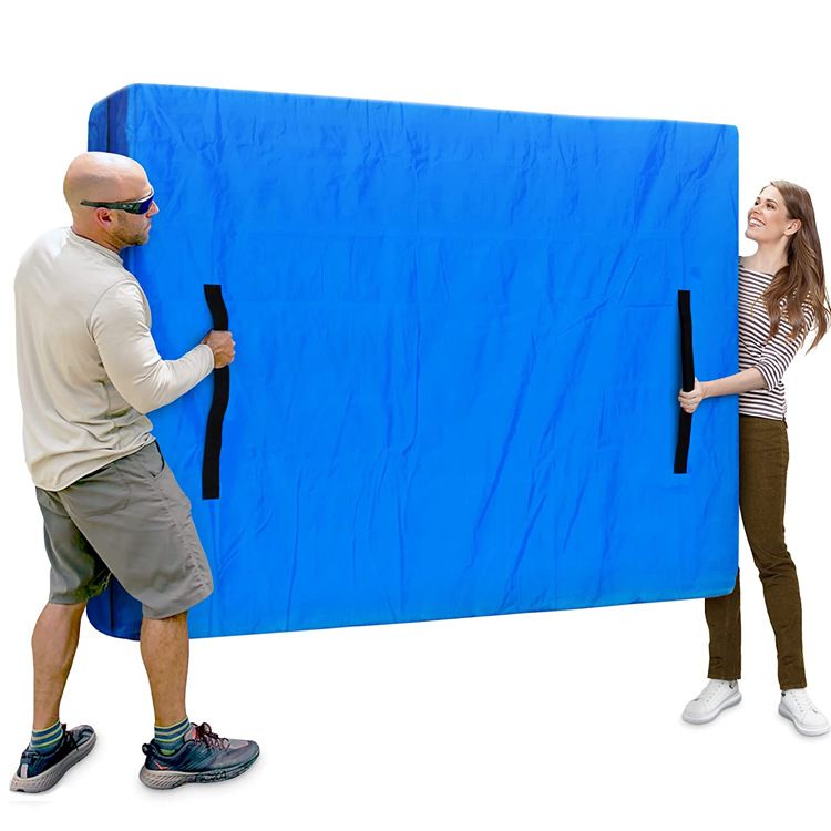 208*160*38cm Blue Heavy Duty PE Mattress Bag for Moving and Storage - Waterproof Mattress Cover with Reinforced Handles and Double Zipper, Dustproof Protection for Relocation