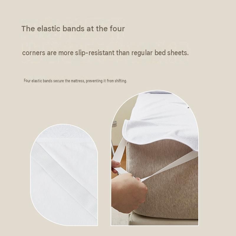 137*190cm White Waterproof Mattress Protector - Microfibre Terry Towelling Top, TPU Membrane Barrier, Machine Washable Fitted Sheet with 4 Corner Straps