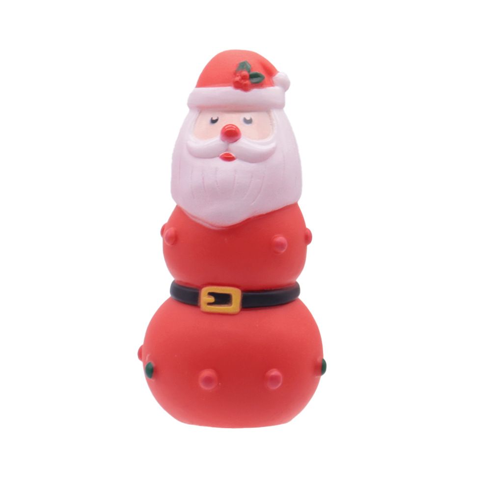 Dog Christmas Squeaky Toys(Santa) – Festive Designs ,Durable, bite-resistant, interactive vinyl squeaky toys—perfect as holiday stocking stuffers for dogs
