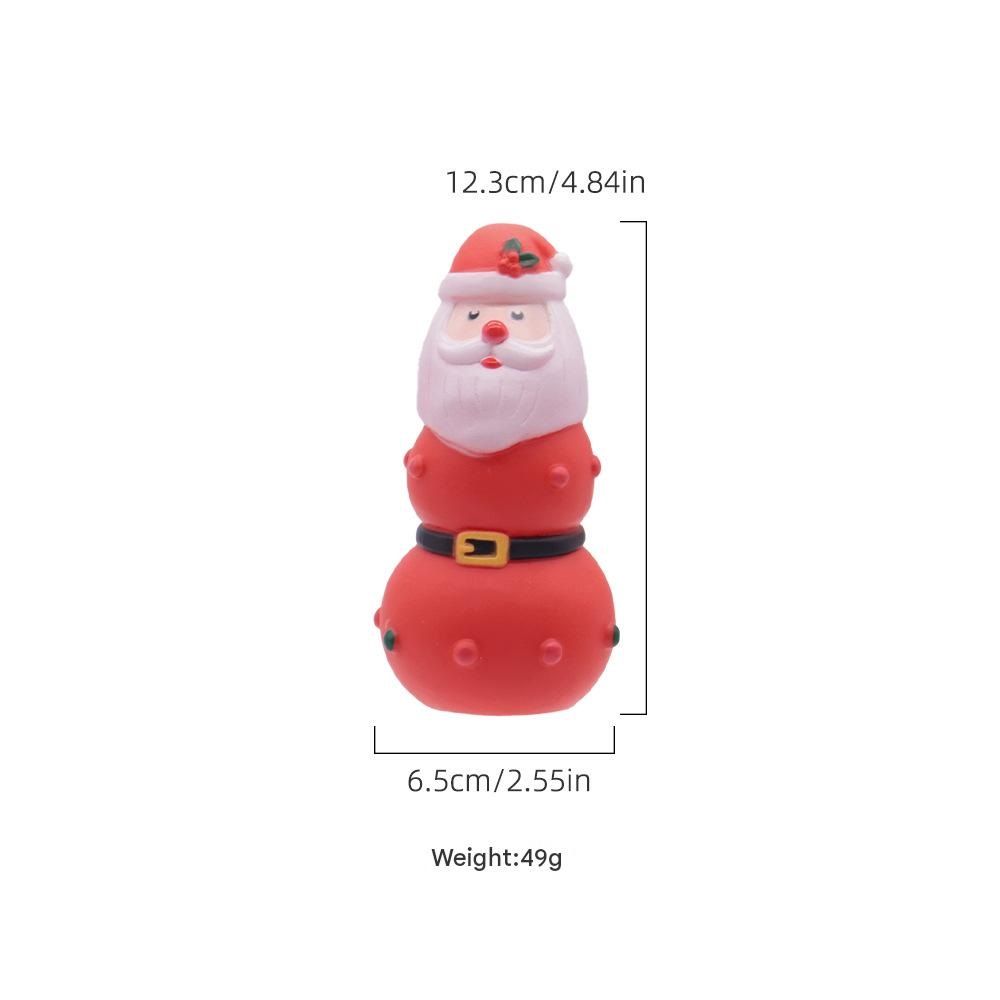 Dog Christmas Squeaky Toys(Santa) – Festive Designs ,Durable, bite-resistant, interactive vinyl squeaky toys—perfect as holiday stocking stuffers for dogs