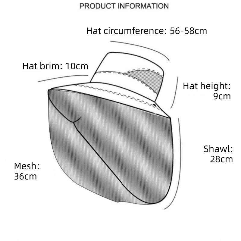 Green Sun Protection Hat with Mosquito Net - Wide Brim Bucket Hat with Neck Flap and Face Mesh, Breathable Outdoor Fishing Cap for Camping and Gardening