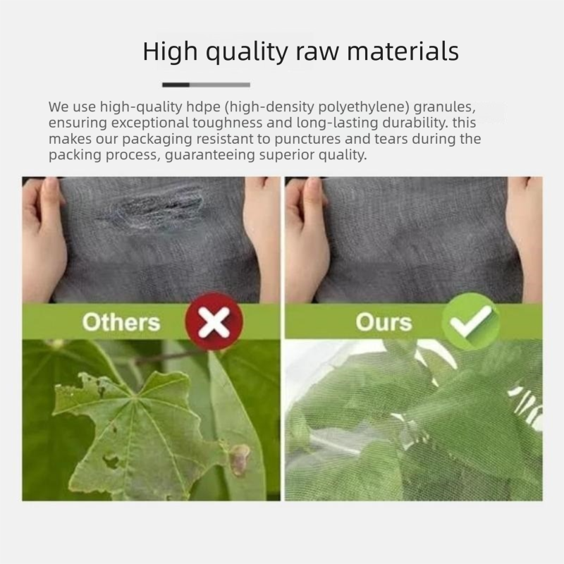 2-pack White 180x180cm Heavy Duty Insect Netting for Plants - HDPE Garden Mesh Cover with Drawstring, Reusable Pest Barrier for Fruit Trees and Vegetable Gardens