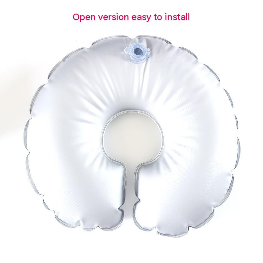 4-pack Grey diameter of approximately 38cm U-Shaped Parasol Water Weight Bag - 3.5L PVC Umbrella Base Stabiliser, Portable Outdoor Beach Tent Flag Pole Anchor