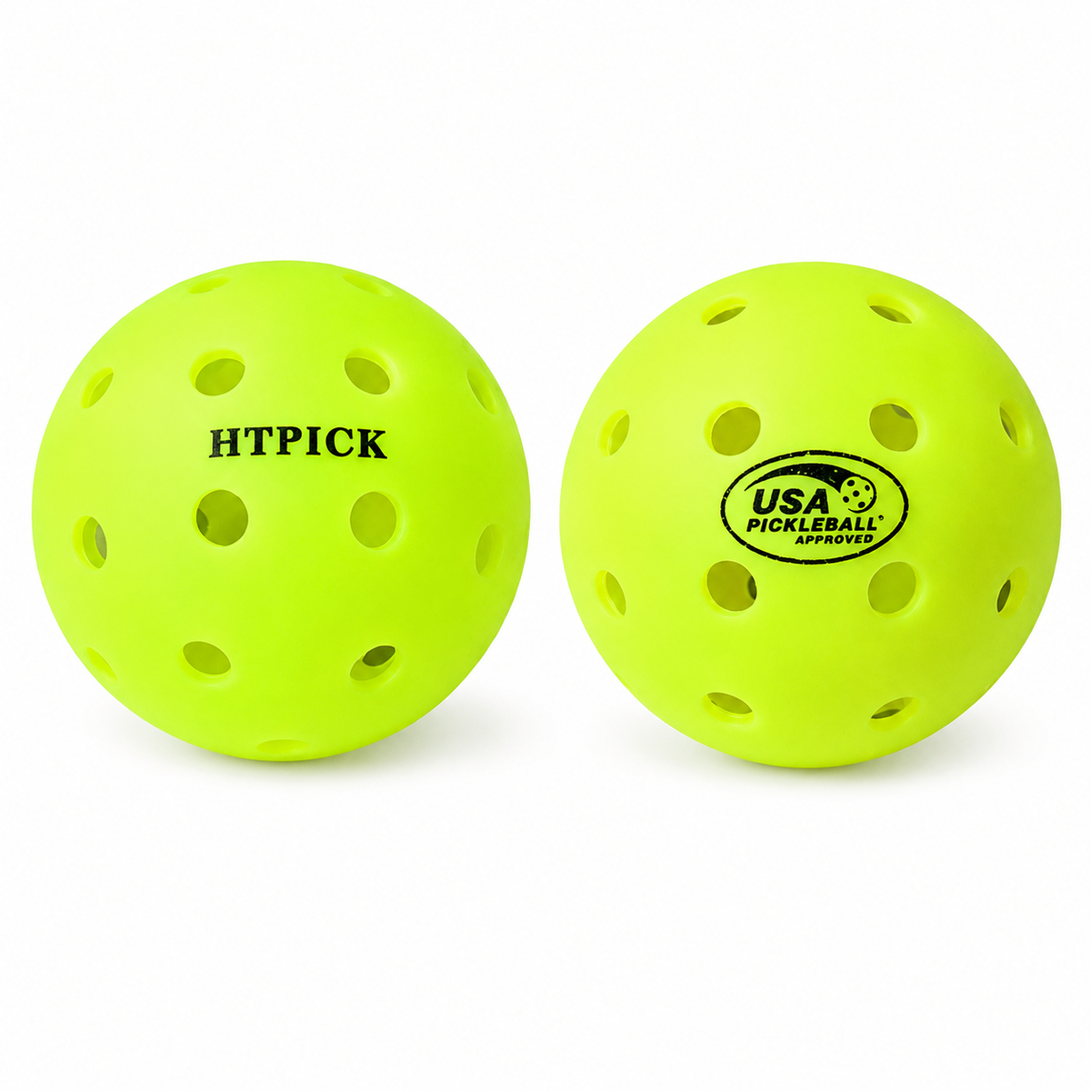 Pickleball Balls 6 Pack - Outdoor Pickleball Balls with 40 Holes, PE Material Tournament Style Pickle Balls for Stable Flight, Consistent Bounce and Training Games