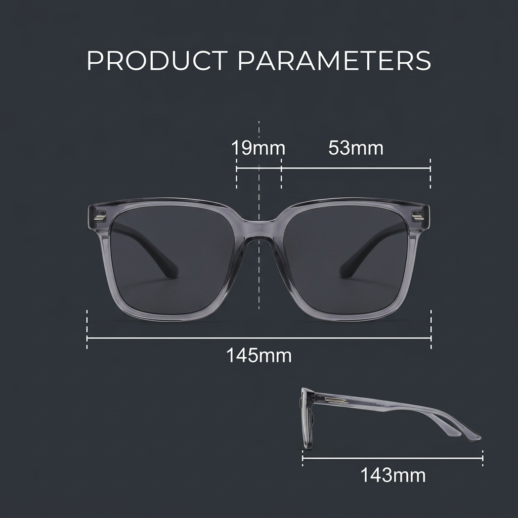 Transparent Green Polarized Square Sunglasses - Retro Full Rim Fashion Sunglasses with Dark Lenses, Comfortable Nose Bridge and Free Storage Pouch for Driving, Travel and Outdoor Wear