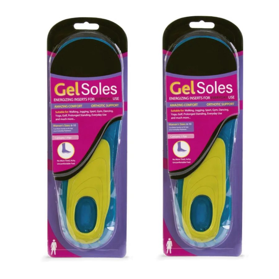 2Pairs of Orthotic Support Female Gel Insoles Size 6-10