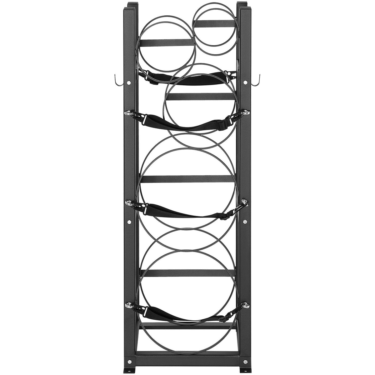 Refrigerant Tank Rack, with 2 x 30lbs and Other 3 Small Bottle Tanks, Cylinder Tank Rack 12.79x12.99x47.12 in, Refrigerant Cylinder Rack and Holders for Freon, Gases, Oxygen, Nitrogen