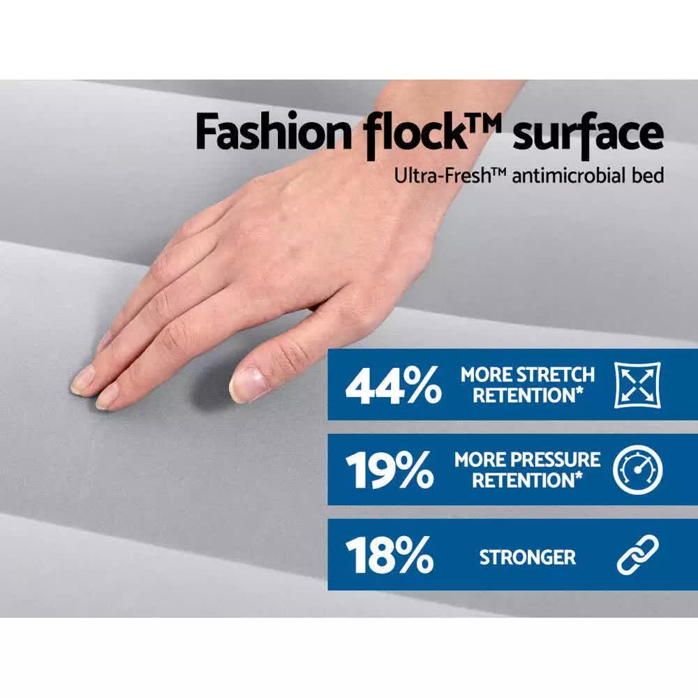 Bestway 1.91m x 97m x 51cm Tritech Air Inflatable Mattress Twin Built-in AC Pump