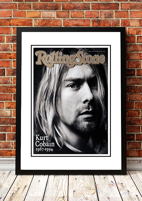 Kurt Cobain' Rolling Stone Magazine Cover! - Framed A4