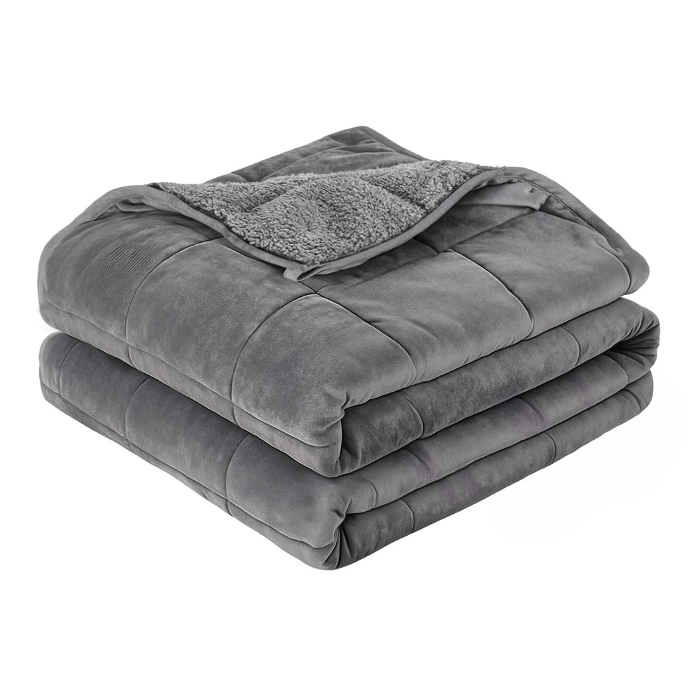 Giselle 9KG Weighted Blanket Adults Kid Anti Anxiety Gravity Blankets Sherpa Fleece