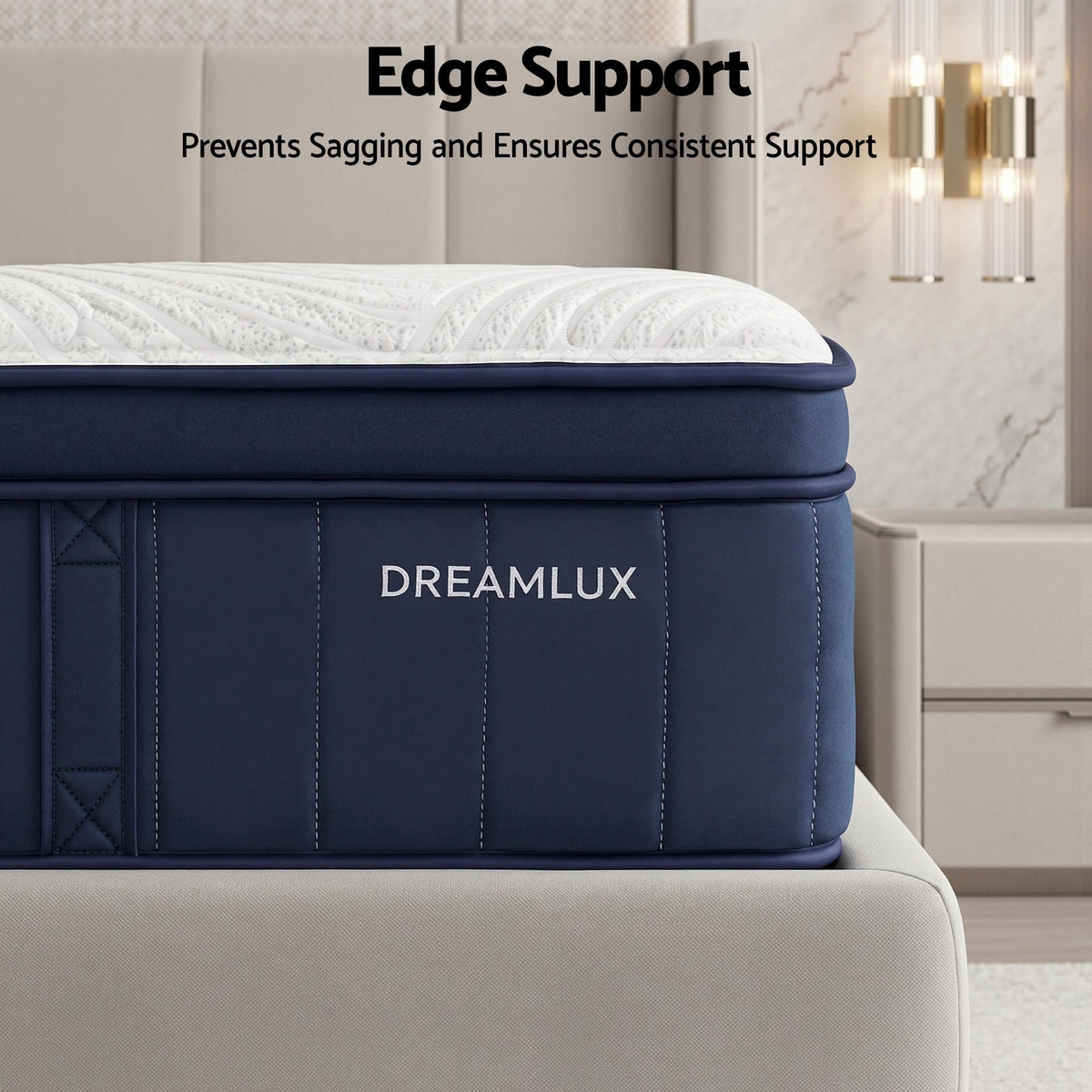 RoomSense Double Mattress, 34cm Thick Medium Soft Hybrid Mattress for Back Pain Relief, Tencel Cooling Gel Pocket Spring Mattress Double Size in a Box