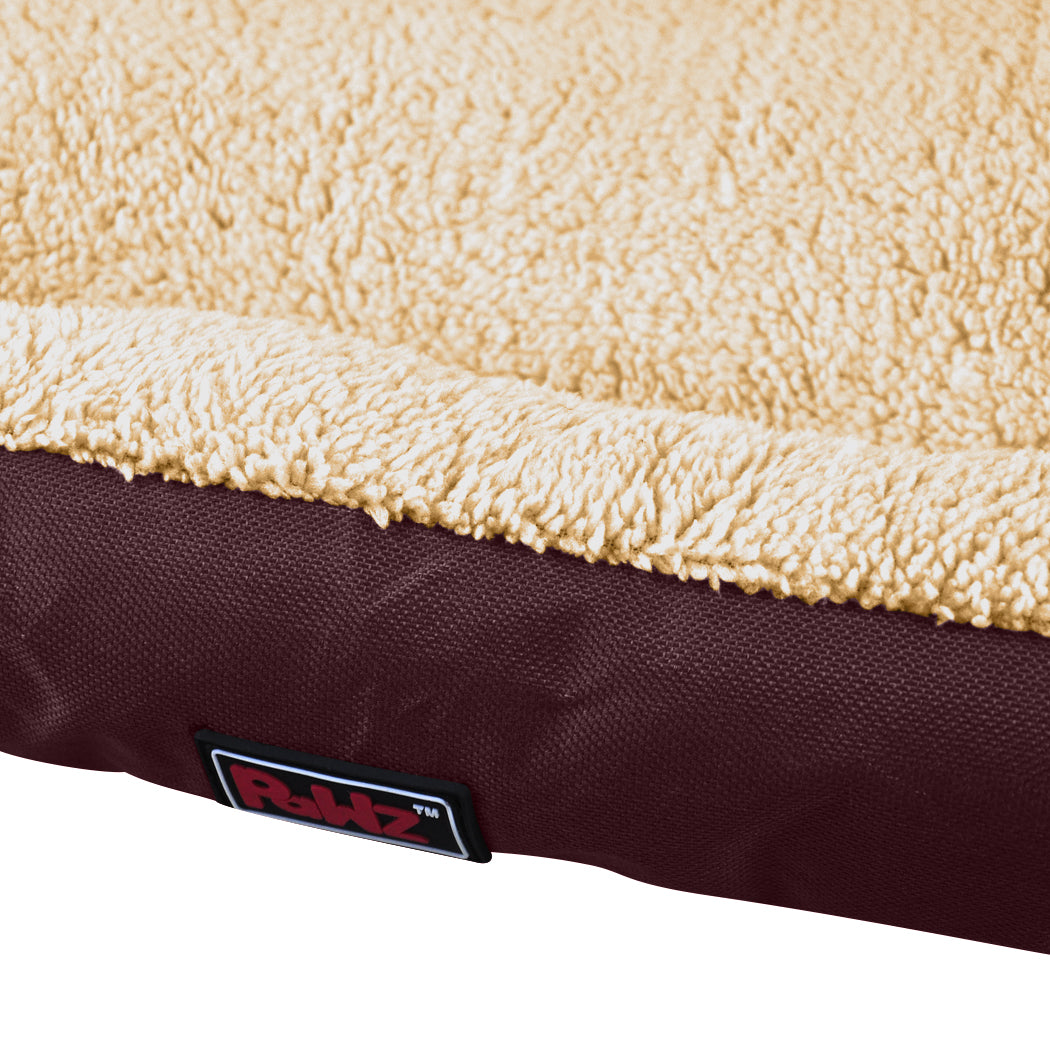 PaWz Pet Bed Mattress Dog Cat Pad Mat Cushion Soft Winter Warm Large Brown