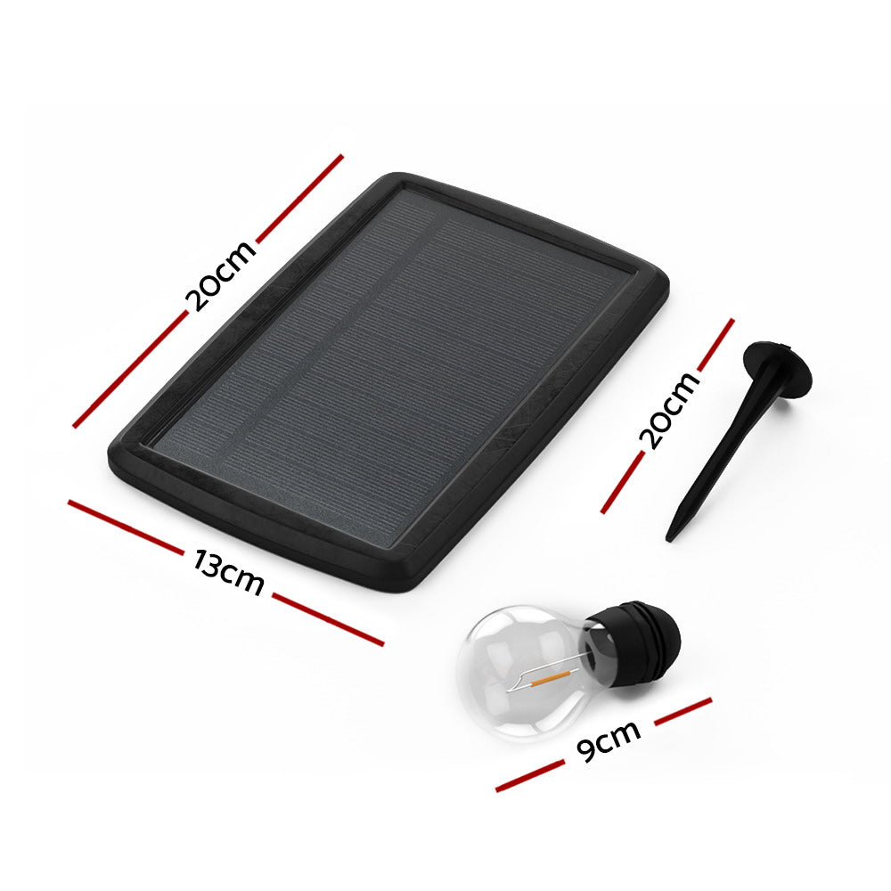 Jingle Jollys 23m Solar Festoon Lights Outdoor LED String Light Xmas Party