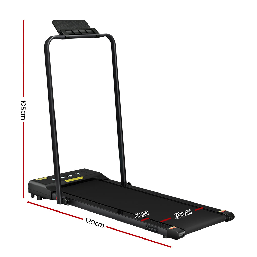 Everfit Treadmill Electric Walking Pad Home Gym Office Fitness 380mm Black