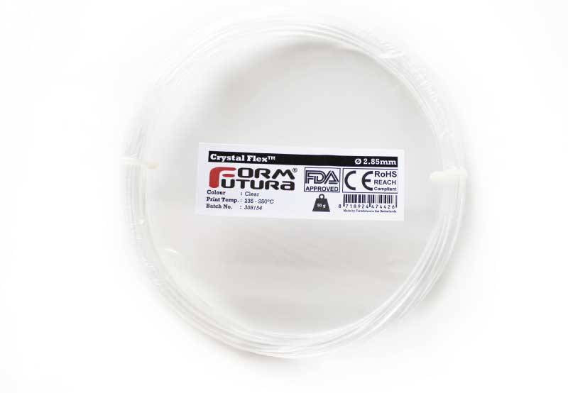 SBC Flexi Filament Crystal Flex 1.75mm Clear 50 gram 3D Printer Filament