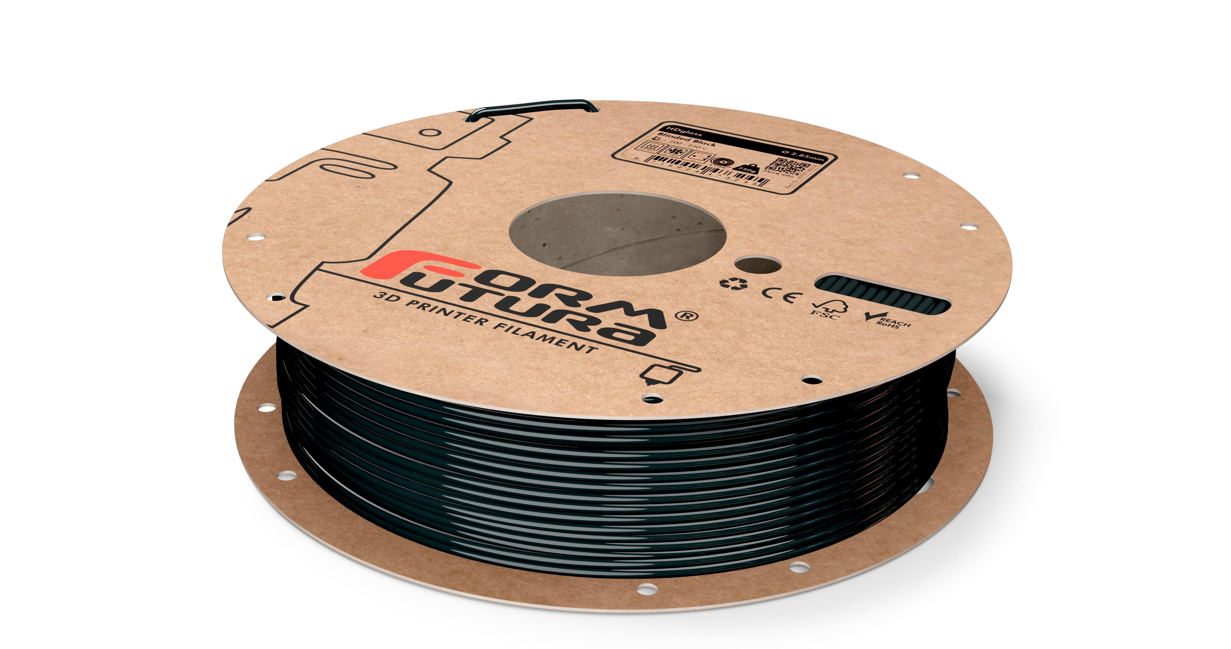 PETG Filament HDglass 1.75mm Blinded Black 4500 gram 3D Printer Filament