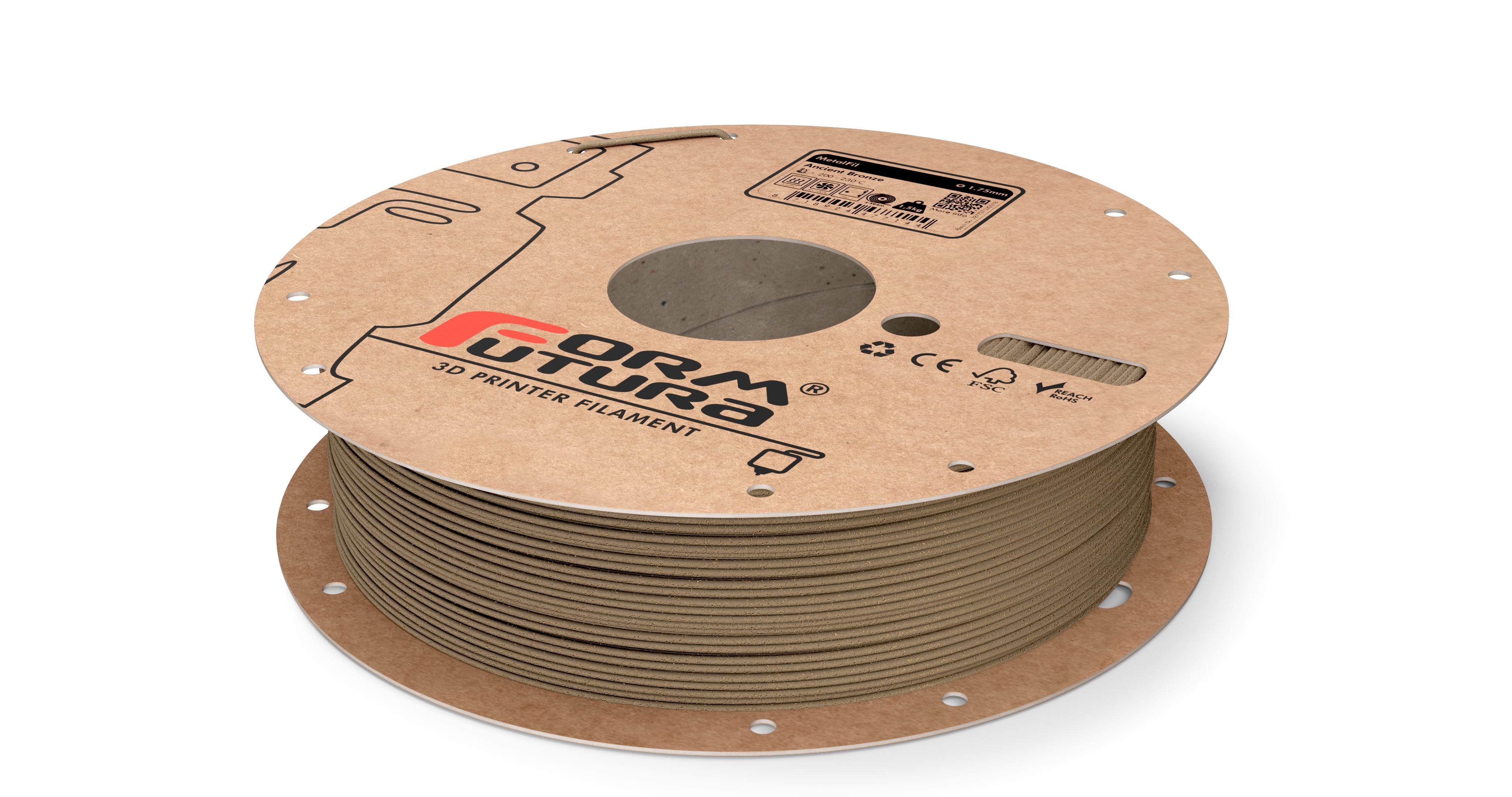 Copper feel PLA based filament MetalFil - Ancient Bronze 1.75mm 1500 gram Natural Composite 3D Printer Filament