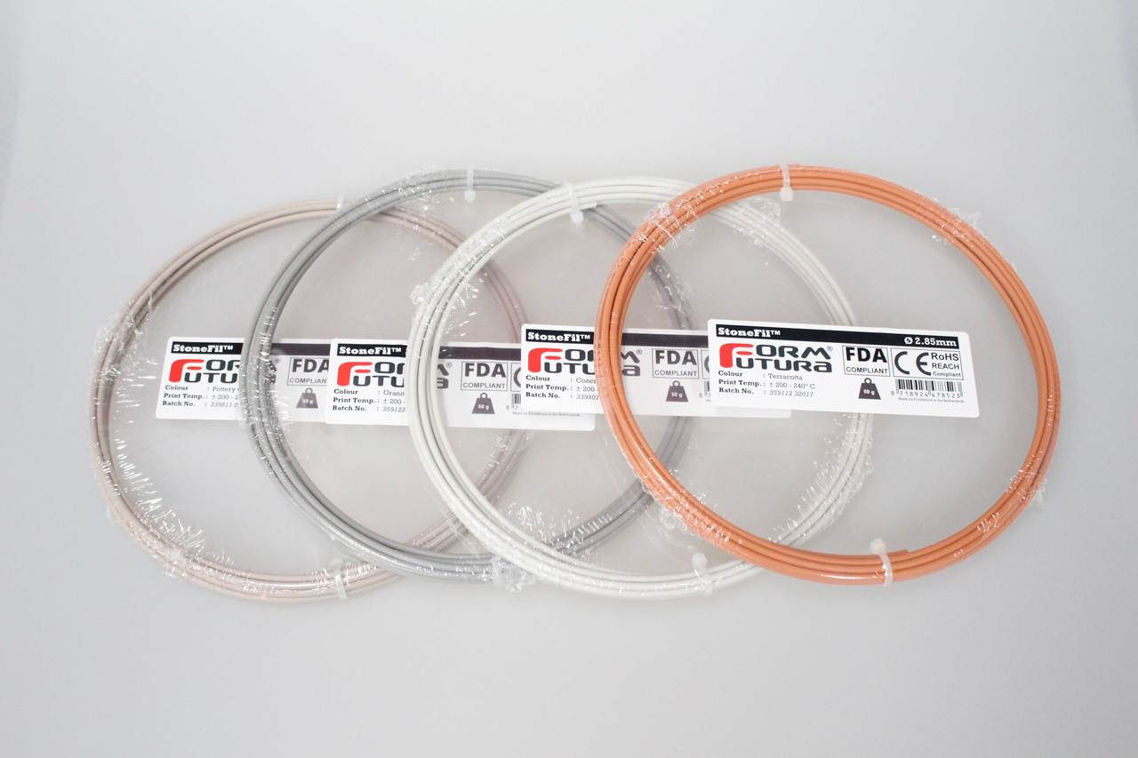 Stone feel PLA based filament StoneFil 1.75mm Pottery Clay 50 gram 3D Printer Filament